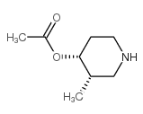 4-Piperidinol,3-methyl-,acetate(ester),(3S,4R)-(9CI) structure