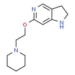 1H-Pyrrolo[3,2-c]pyridine, 2,3-dihydro-6-[2-(1-piperidinyl)ethoxy]-结构式