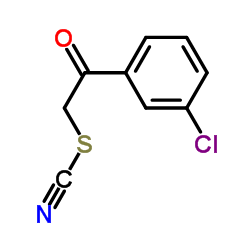 2-(3-Chlorophenyl)-2-oxoethyl thiocyanate Structure