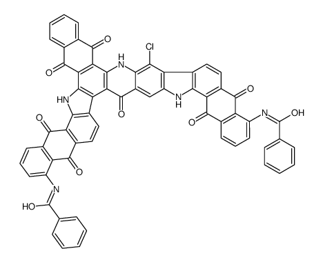 N,N'-(14-chloro-5,6,7,12,13,17,22,23,25,28-decahydro-5,7,12,17,22,25,28-heptaoxonaphtho[2,3-c]bisnaphth[2',3':6,7]indolo[3,2-a:3',2'-i]acridine-1,18-diyl)bis(benzamide) Structure