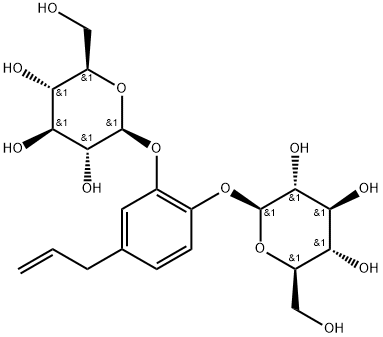 3,4-Dihydroxyallylbenzene 3,4-di-O-glucoside Structure