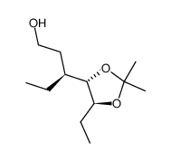 (S)-3-((4S,5S)-5-ethyl-2,2-dimethyl-1,3-dioxolan-4-yl)pentan-1-ol Structure