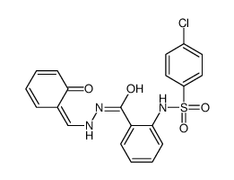 4-chloro-N-[2-[[(6-oxocyclohexa-2,4-dien-1-ylidene)methylamino]carbamoyl]phenyl]benzenesulfonamide Structure