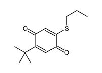 2-tert-butyl-5-propylsulfanylcyclohexa-2,5-diene-1,4-dione结构式