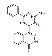 benzoylamino-(4-oxo-3,4-dihydro-phthalazin-1-yl)-acetic acid hydrazide structure