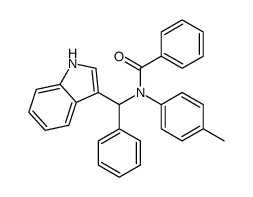 N-[1H-indol-3-yl(phenyl)methyl]-N-(4-methylphenyl)benzamide Structure