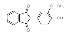 1H-Indene-1,3(2H)-dione,2-(4-hydroxy-3-methoxyphenyl)-结构式