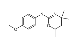(4-methoxy-phenyl)-methyl-(4,4,6-trimethyl-5,6-dihydro-4H-[1,3]oxazin-2-yl)-amine Structure