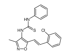 1-{5-[(E)-2-(2-Chloro-phenyl)-vinyl]-3-methyl-isoxazol-4-yl}-3-phenyl-thiourea结构式