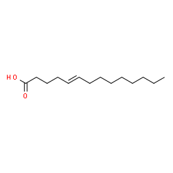 (E)-tetradec-5-enoic acid结构式