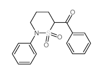 Methanone,phenyl(tetrahydro-1,1-dioxido-2-phenyl-2H-1,2-thiazin-6-yl)- picture