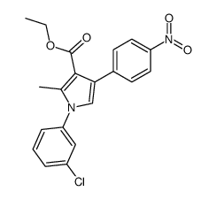 1-(3-chloro-phenyl)-2-methyl-4-(4-nitro-phenyl)-pyrrole-3-carboxylic acid ethyl ester Structure