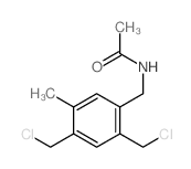 N-[[2,4-bis(chloromethyl)-5-methyl-phenyl]methyl]acetamide Structure