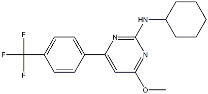 N-cyclohexyl-4-methoxy-6-(4-(trifluoromethyl)phenyl)pyrimidin-2-amine结构式