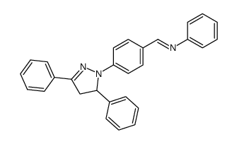 N-[4-(3,5-diphenyl-4,5-dihydro-pyrazol-1-yl)-benzylidene]-aniline Structure