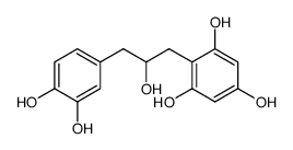 1-(3,4-dihydroxyphenyl)-3-(2,4,6-trihydroxyphenyl)propan-2-ol结构式