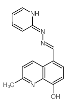 2-methyl-5-[(2-pyridin-2-ylhydrazinyl)methylidene]quinolin-8-one结构式