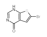 6-溴噻吩并[2,3-D]嘧啶-4(3H)-酮结构式