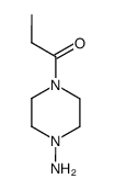 1-Piperazinamine,4-(1-oxopropyl)- (9CI) structure