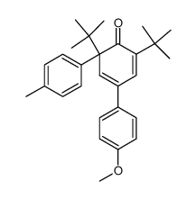 2,6-Di-tert-butyl-4-(4-methoxy-phenyl)-6-p-tolyl-cyclohexa-2,4-dienone Structure