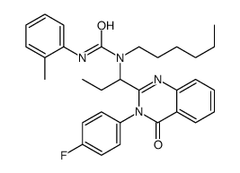 1-[1-[3-(4-fluorophenyl)-4-oxoquinazolin-2-yl]propyl]-1-hexyl-3-(2-methylphenyl)urea Structure