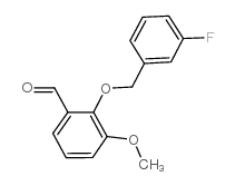 2-(3-FLUORO-BENZYLOXY)-3-METHOXY-BENZALDEHYDE structure