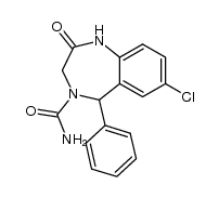 7-chloro-2-oxo-5-phenyl-1,2,3,5-tetrahydro-benzo[e][1,4]diazepine-4-carboxylic acid amide Structure