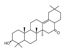 3β-Hydroxy-28-norolean-13(18)-en-16-one Structure