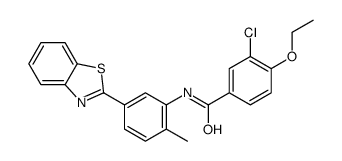 N-[5-(1,3-benzothiazol-2-yl)-2-methylphenyl]-3-chloro-4-ethoxybenzamide结构式