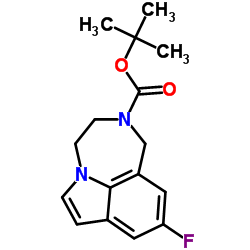 tert-butyl 9-fluoro-3,4-dihydro-[1,4]diazepino[6,7,1-hi]indole-2(1H)-carboxylate结构式