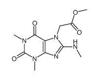 8-methylaminotheophyllinyl-7-acetic acid methyl ester Structure