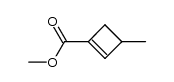 1-Cyclobutene-1-carboxylic acid, 3-methyl-, methyl ester (9CI) structure