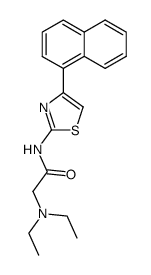 N,N-diethyl-glycine 4-naphthalen-1-yl-thiazol-2-ylamide Structure