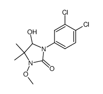 1-(3,4-dichloro-phenyl)-5-hydroxy-3-methoxy-4,4-dimethyl-imidazolidin-2-one结构式