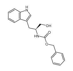 (R)-(1-羟基-3-(1H-吲哚-3-基)丙-2-基)氨基甲酸苄酯结构式