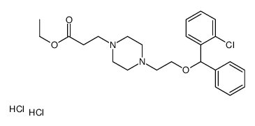 ethyl 3-[4-[2-[(2-chlorophenyl)-phenylmethoxy]ethyl]piperazin-1-yl]propanoate,dihydrochloride结构式
