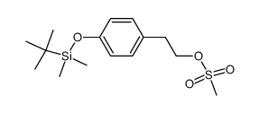 methanesulfonic acid 2-[4-(tert-butyl-dimethyl-silyloxy)-phenyl]-ethyl ester Structure