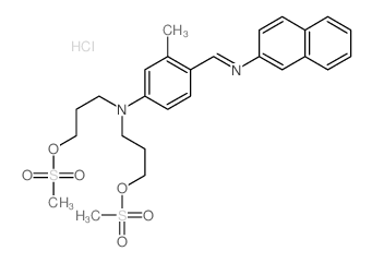 1-Propanol,3,3'-[[3-methyl-4-[(2-naphthalenylimino)methyl]phenyl]imino]bis-,dimethanesulfonate (ester), monohydrochloride (9CI) structure