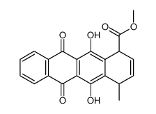 5,12-Dihydroxy-4-methyl-6,11-dioxo-1,4,6,11-tetrahydro-naphthacene-1-carboxylic acid methyl ester结构式