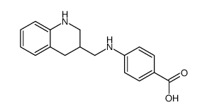 4-(1,2,3,4-tetrahydroquinolin-3-ylmethylamino)benzoic acid结构式