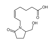 7-[2-(hydroxymethyl)-5-oxopyrrolidin-1-yl]hept-5-enoic acid结构式