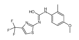 1-(4-methoxy-2-methylphenyl)-3-[4-(trifluoromethyl)-1,3-thiazol-2-yl]urea Structure