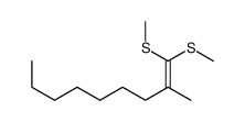 2-methyl-1,1-bis(methylsulfanyl)non-1-ene Structure