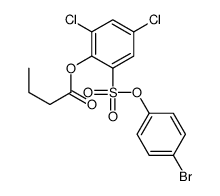 [2-(4-bromophenoxy)sulfonyl-4,6-dichlorophenyl] butanoate Structure