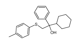 1-Cyclohexyl-1-phenyl-2-p-tolylsulfanyl-ethanol结构式