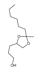 3-(2-hexyl-2-methyl-1,3-dioxolan-4-yl)propan-1-ol Structure