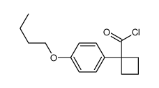 1-(4-butoxyphenyl)cyclobutane-1-carbonyl chloride Structure