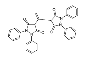 4-[1-(3,5-dioxo-1,2-diphenylpyrazolidin-4-yl)ethenyl]-1,2-diphenylpyrazolidine-3,5-dione结构式