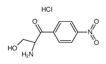 (+/-)-2-amino-3-hydroxy-1-(4-nitro-phenyl)-propan-1-one, hydrochloride Structure