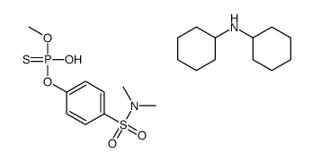 N-cyclohexylcyclohexanamine,4-[hydroxy(methoxy)phosphinothioyl]oxy-N,N-dimethylbenzenesulfonamide Structure